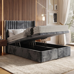 Liner Wingback Divan Ottoman Bed