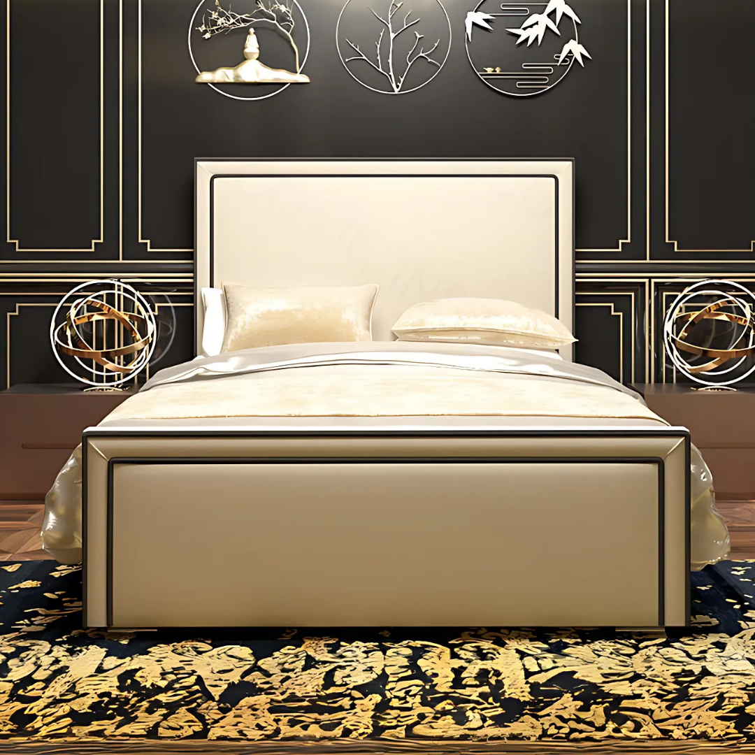 Queen Bed Frame - Modern Bed With Elegant Padded Design