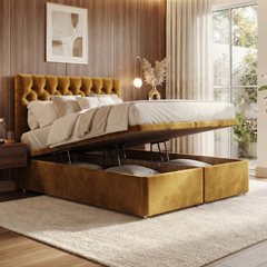 Modern Tufted Divan Ottoman Bed