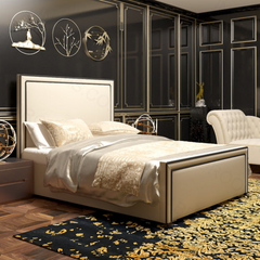 Queen Bed Frame - Modern Bed With Elegant Padded Design