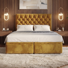 Modern Tufted Divan Ottoman Bed
