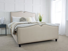 Bed Frame Double - Knox Upholstered Bed frame with mattress