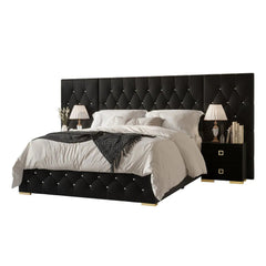 Bed Frame King Size - Luxurious Tufted Platform Bed