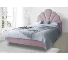 Bed Frame King Size - Scallop Headboard Bed Frame With Mattress