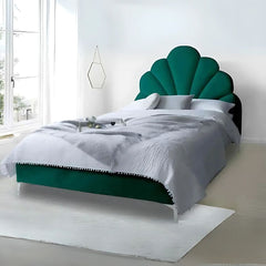 Bed Frame King Size - Scallop Headboard Bed Frame With Storage