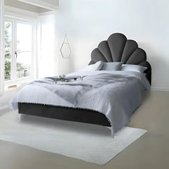 Bed Frame King Size - Scallop Headboard Bed With Frame