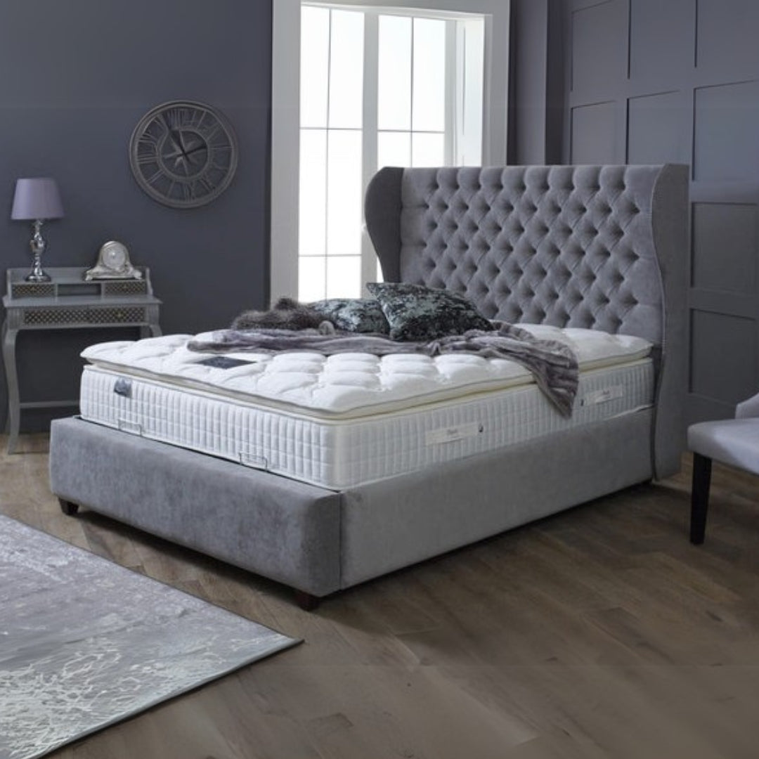 Bed Frames Double - Chesterfield Wingback Bed Frame