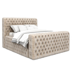 Bed With a Frame - Grand Velvet Bed with a frame