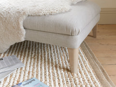 Cozy Cushion - Footstool with Wooden Legs 3