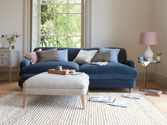 Cozy Cushion - Footstool with Wooden Legs 4