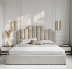 Double Bed Frame - Vertical Linear Bed Frame