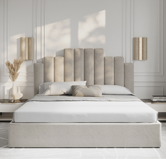 Double Bed Frame - Vertical Linear Bed Frame