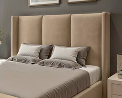 Double Bed Frame With Storage - Wingback Linear Bed frame with storage