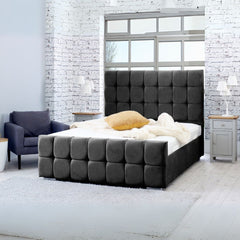 Double Bed Frames - Cube Diamante Footboard