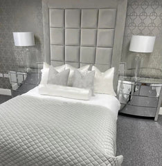 Double Bed With Mattress - Franklin Upholstered Bed Frame