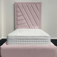 Double Bed With Storage - High Headboard Geometric Bed