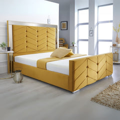 Framed Single Bed - Mirror Headboard Bed Frame