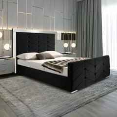 Framed Single Bed - Mirror Headboard Bed With Frame