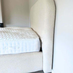 Single Bed Frame With Storage - Plain Teddy Fleece Bed With Frame