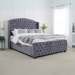 Single Bed With Mattress - Modern Wingback Bed Frame