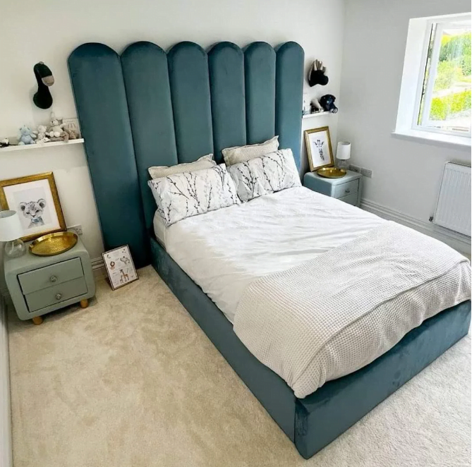 Small Double Bed Size - Amore Fabric Bed Frame