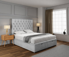 Small Double Bed with Storage - Chesterfield Divan Bed Frame