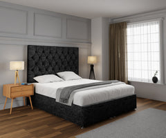 Small Double Bed with Storage - Chesterfield Divan Bed With Frame And Mattress