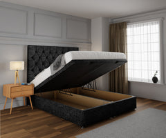 Small Double Bed with Storage - Chesterfield Divan Bed With Frame