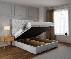 Small Double Bed with Storage - Chesterfield Divan Bed