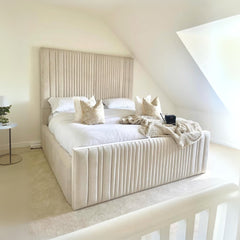 Small Single Bed Frame - Modern High Headboard Bed Frame