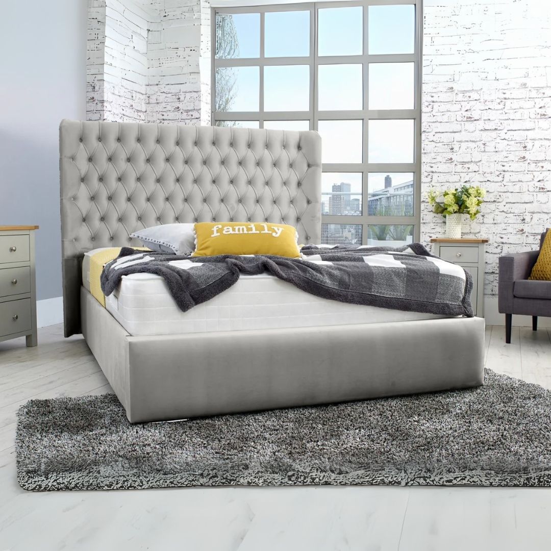Upholstered Bed With Frame - Chesterfield Bed Frame With Mattress
