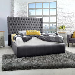 Upholstered Bed With Frame - Chesterfield Bed Frame With Mattress and storage