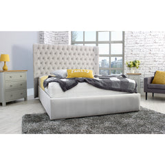Upholstered Bed With Frame - Chesterfield Bed Frame With Storage and Mattress