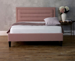 king Bed Frame - Modern Bed frame With Plush velvet Upholstery