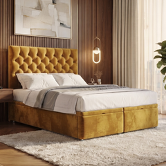 Modern Tufted Divan Ottoman Bed
