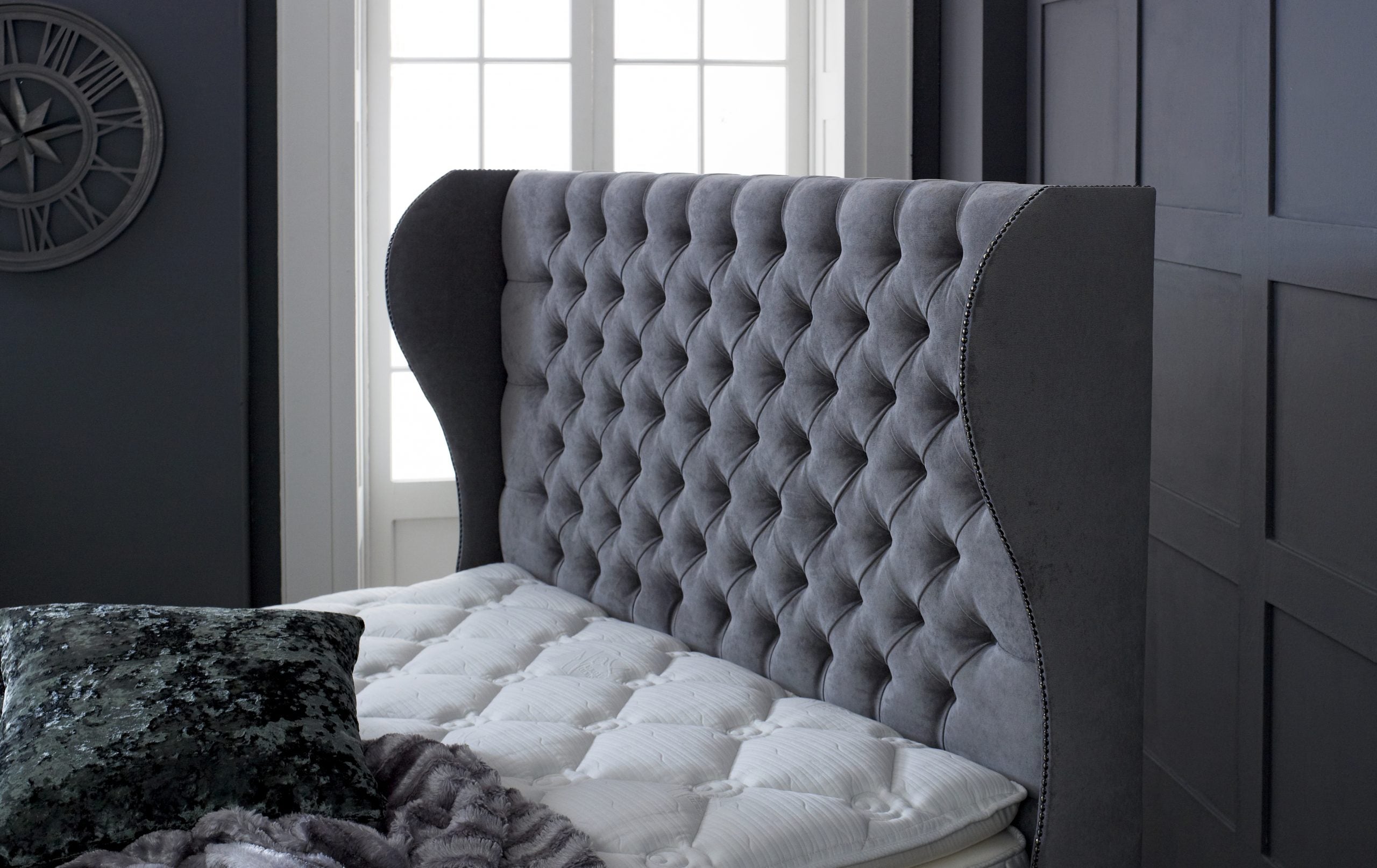 Bed Frames Double - Chesterfield Wingback Bed Frame – MARITIME BEDS LTD