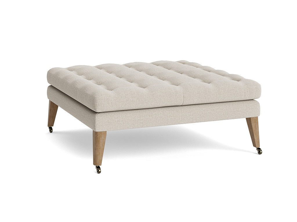 Ottoman Footstool - Rolling Tufted Footstool 2