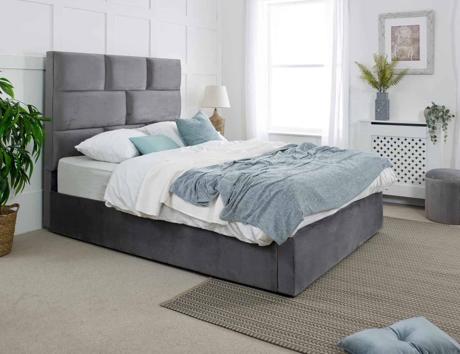 Single Bed With Storage - Designer headboard 