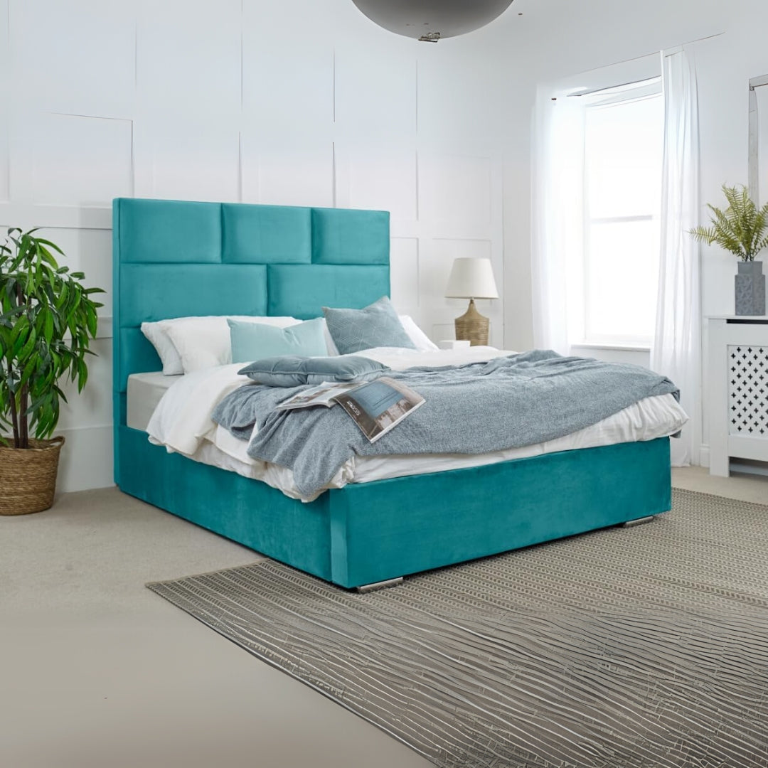 Single Bed With Storage - Designer headboard Bed 