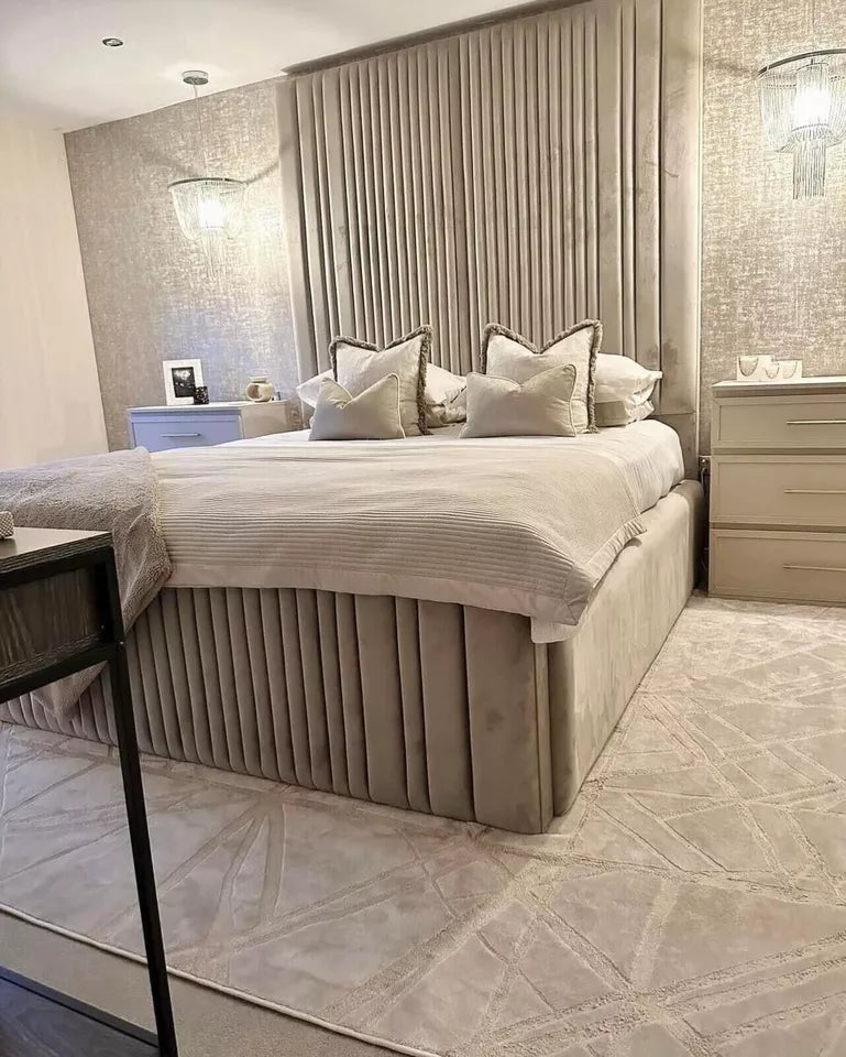 Small Single Bed Frame - Modern High Headboard Bed With Frame