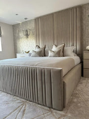 Small Single Bed Frame - Modern High Headboard Bed With Frame And Mattress