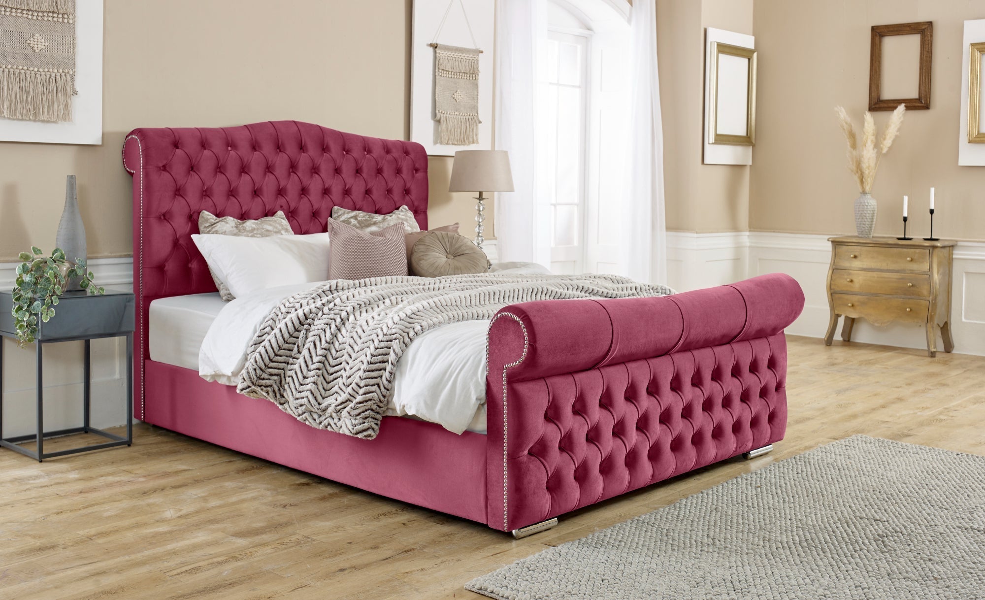 Upholstered_Bed_Frame_-_Colorado_Tufted_Bed and Frame